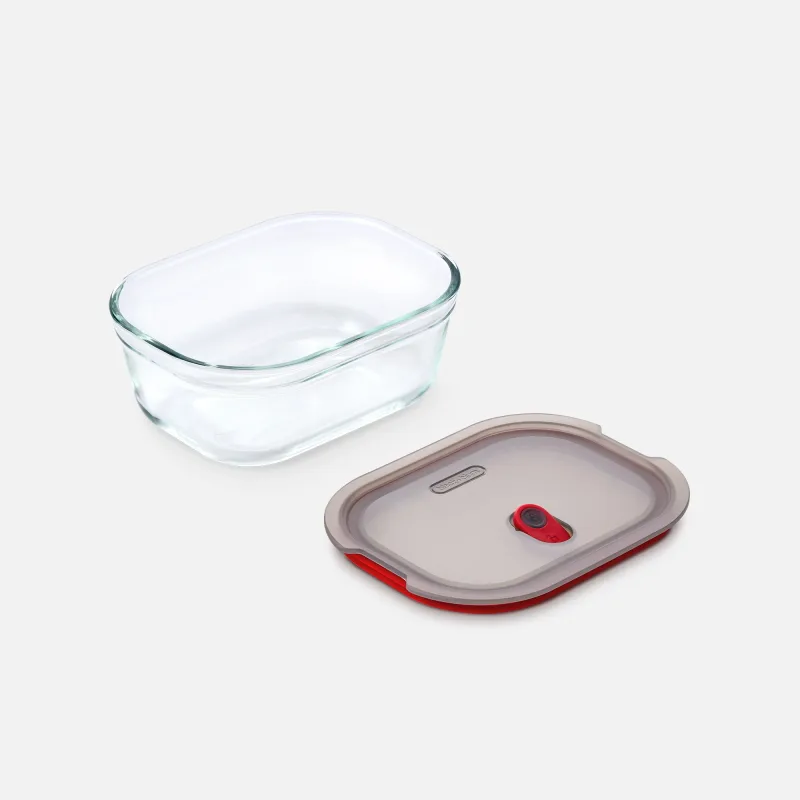 STACK + NEST GLASS FOOD CONTAINERS X3